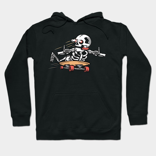 Skater skull Hoodie by gggraphicdesignnn